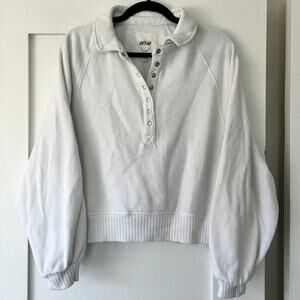 Women's Aerie cozy fleece 1/2 button pullover sweatshirt